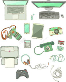 高效辦公，從桌面整理開始 精選電腦筆記本文具矢量素材免費下載